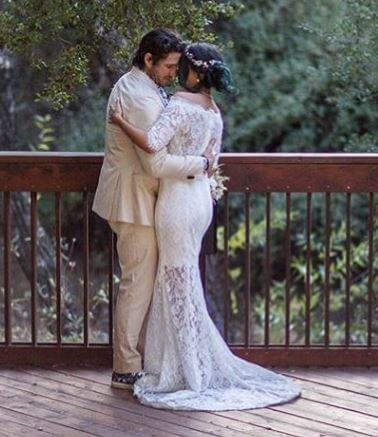 Krystle Amina and Wil Willis on their wedding day.